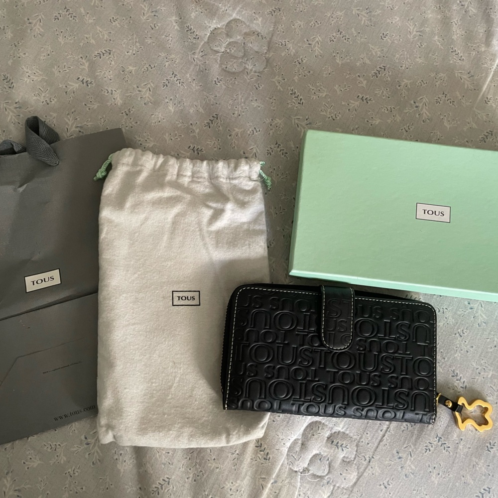 Authentic TOUS Learner Embossed Wallet, New Mint in Box & Dust Bag.